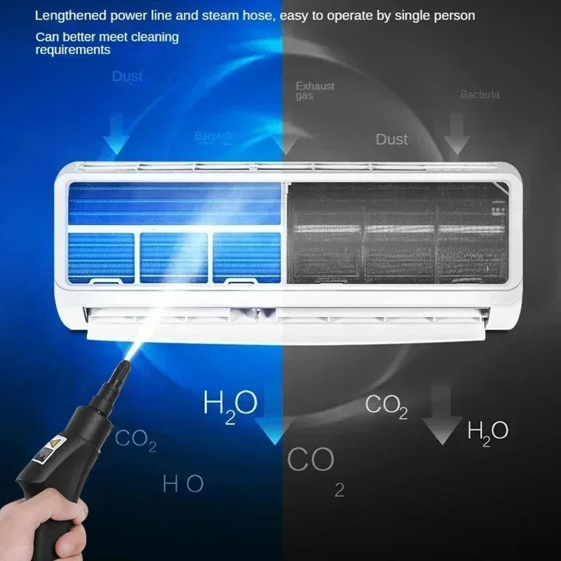 2500W Steam Cleaner Portable High Temperature Sterilization Pressure Jet Washer Machine for Home Car Kitchen Air Conditioner Digispots