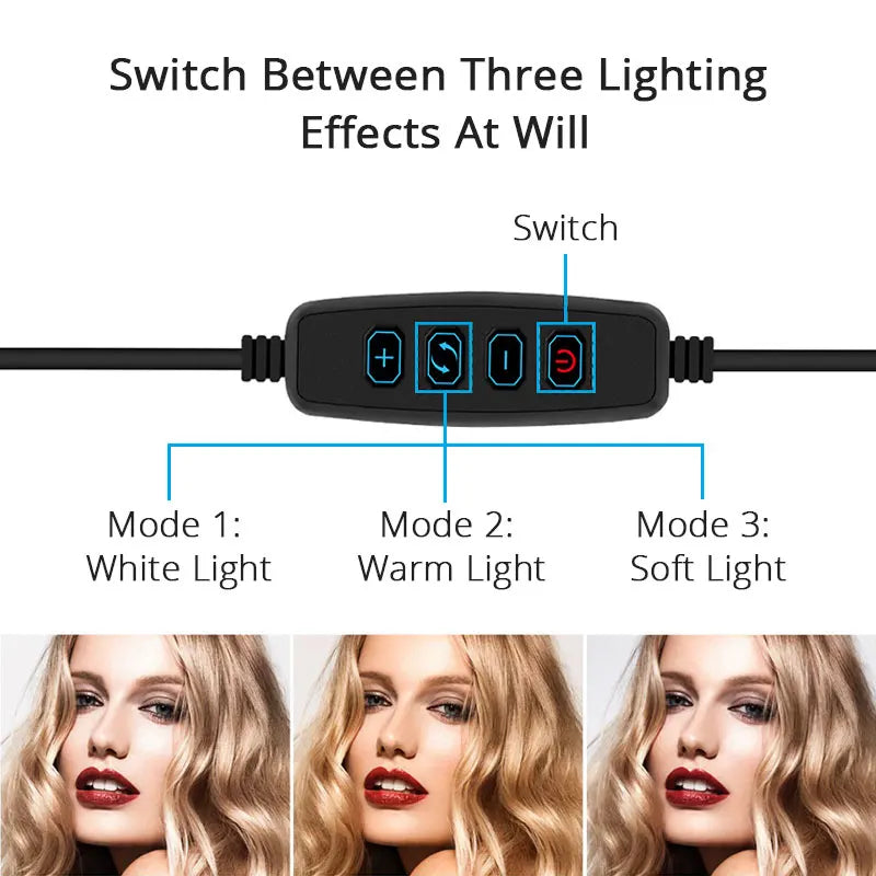 LED Ring Light With Clip On Laptop Computer Fill Lamp For Video Conference Lighting Kit Zoom Webcam Chat Live Streaming Youtube Digispots