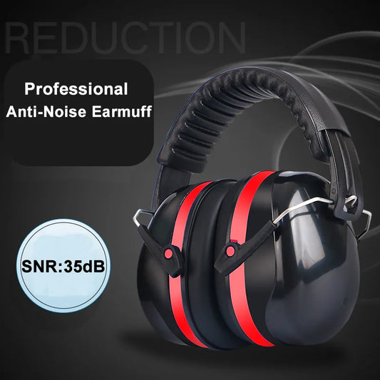 Foldable noise cancelling earmuffs SNR 35dB hearing protection
