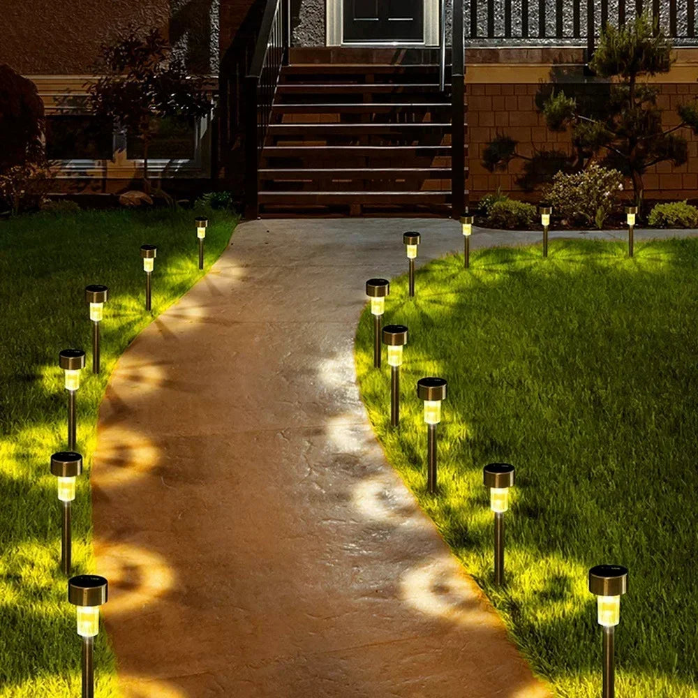 Garden path lights set of 8 landscape lighting