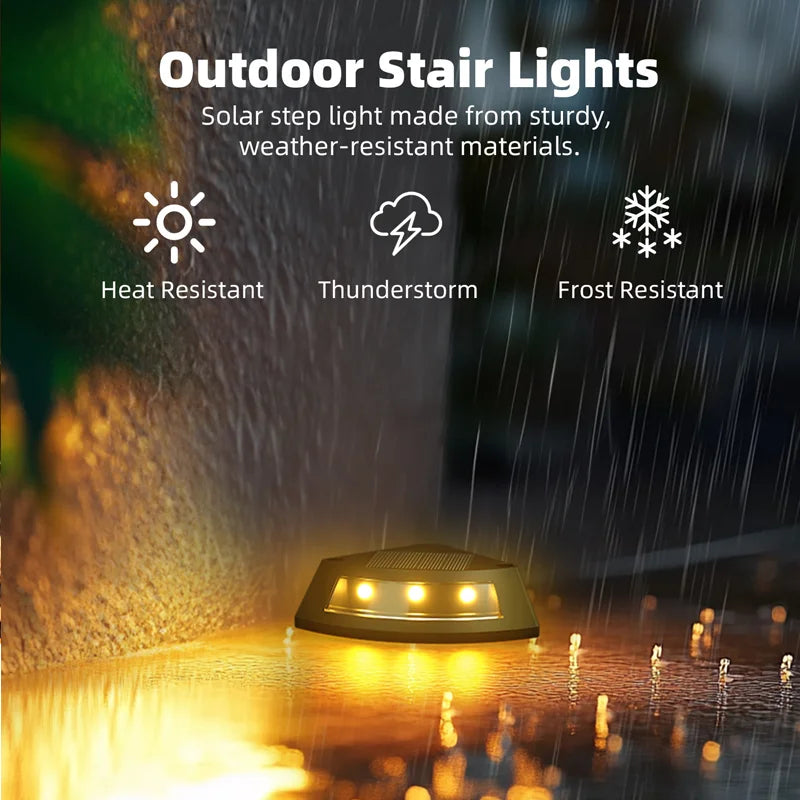 NEW Solar Step Lamp Outdoor Home Garden Staircase Patio Lights Steps Walkway Lights Solar Lamp outdoor LED Decorative Lights Digispots