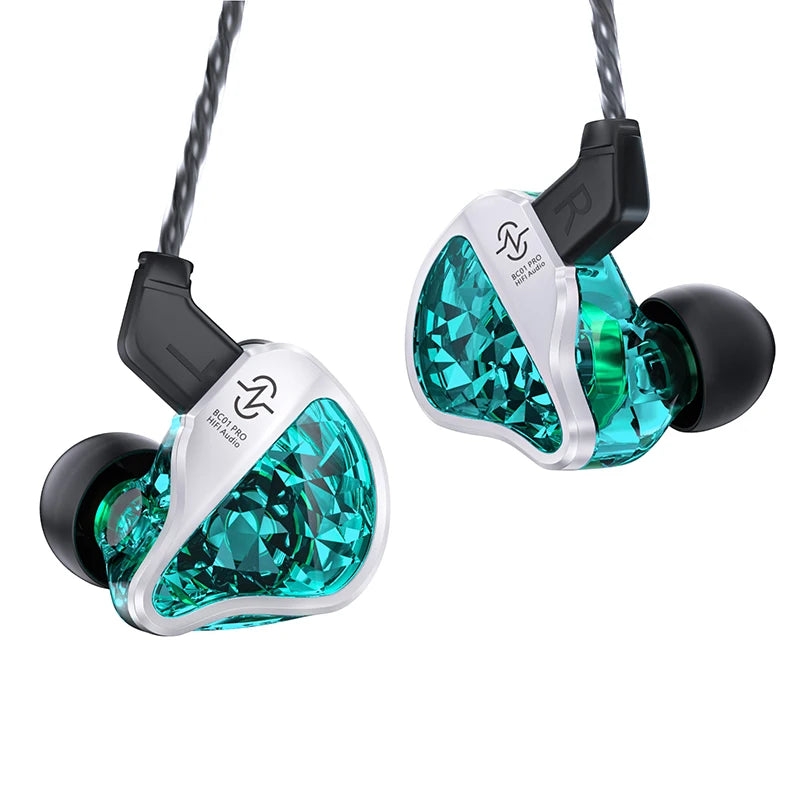 CCZ Harmony BC01 Pro Wired HIFI Earphones – Hybrid Driver, Zinc Alloy, With or Without Mic Digispots