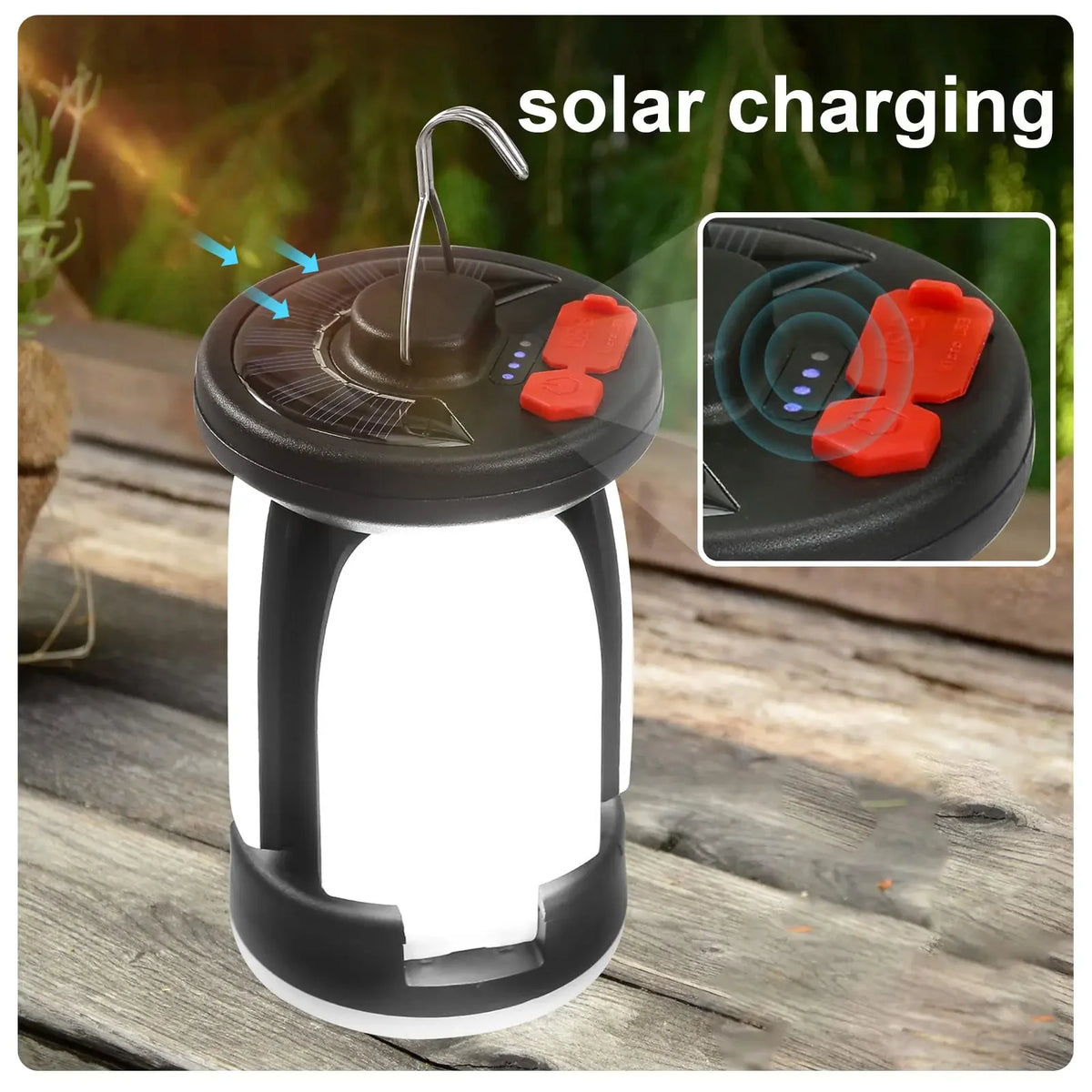 Solar lantern 4500mAh power bank charging phone