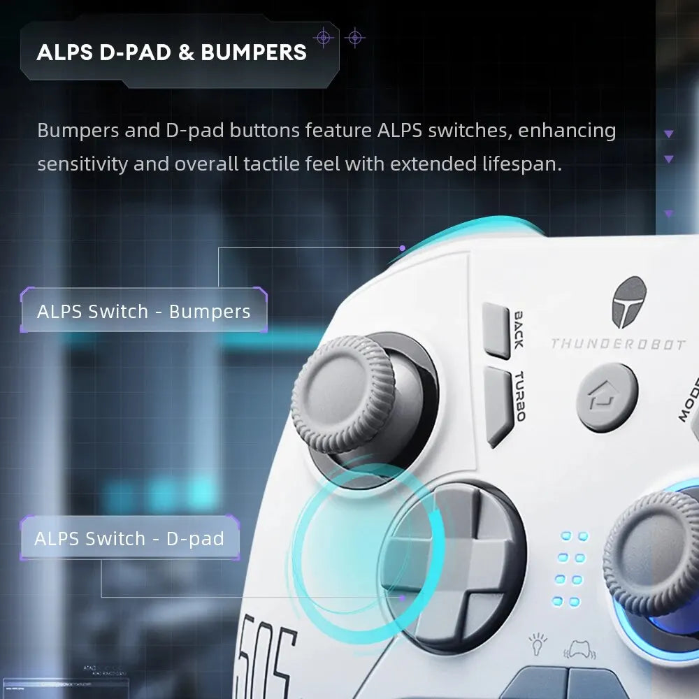 THUNDEROBOT G50S Wireless Gaming Controller – Hall Effect Joystick, 1000Hz Polling Rate Digispots