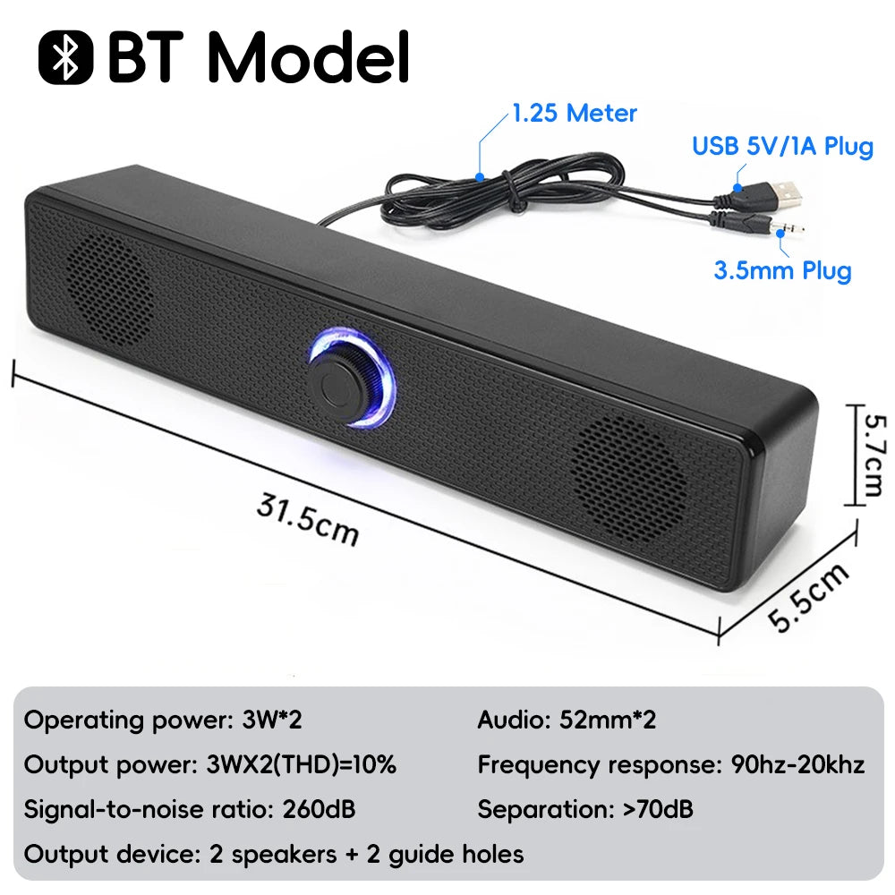 USB soundbar package contents and accessories included