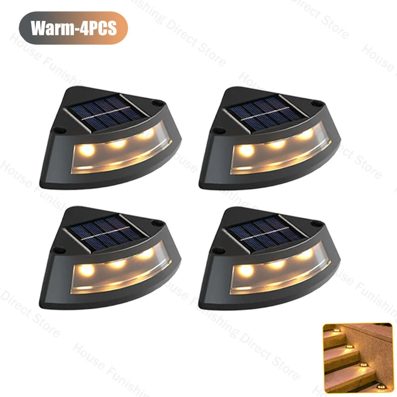NEW Solar Step Lamp Outdoor Home Garden Staircase Patio Lights Steps Walkway Lights Solar Lamp outdoor LED Decorative Lights Digispots