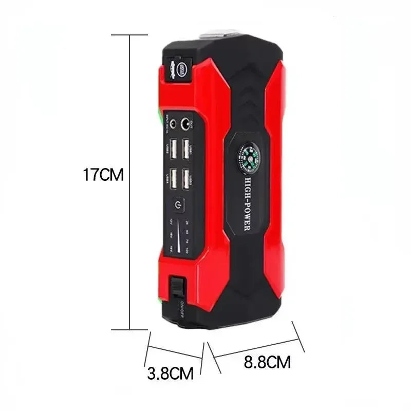 12V Car Jump Starter & Power Bank – Emergency Battery Booster with LED Display & Torch Digispots