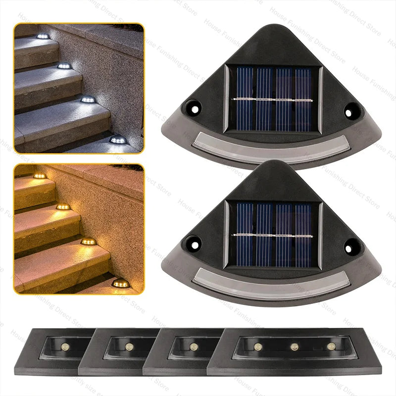 NEW Solar Step Lamp Outdoor Home Garden Staircase Patio Lights Steps Walkway Lights Solar Lamp outdoor LED Decorative Lights Digispots