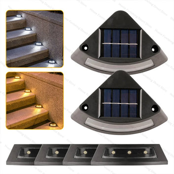 NEW Solar Step Lamp Outdoor Home Garden Staircase Patio Lights Steps Walkway Lights Solar Lamp outdoor LED Decorative Lights Digispots