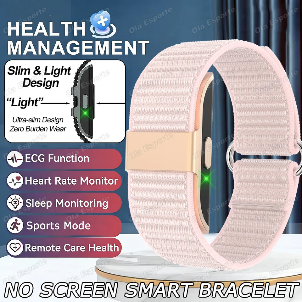 No-Screen Fitness Tracker Bracelet – Heart Rate, Sleep Monitor & Pedometer, Waterproof Digispots