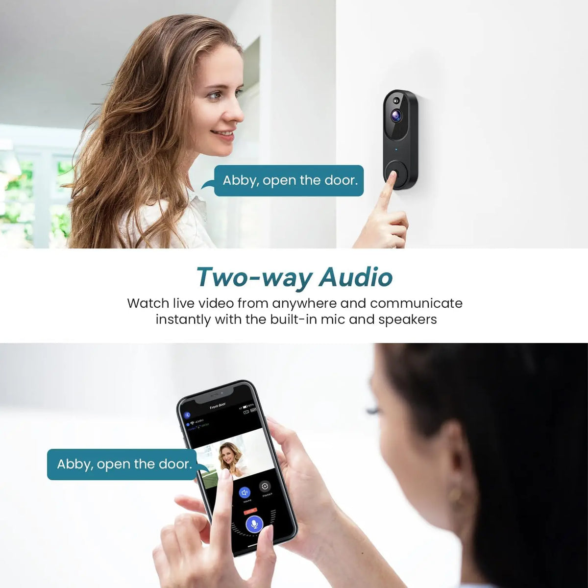 Video doorbell installation on door frame exterior