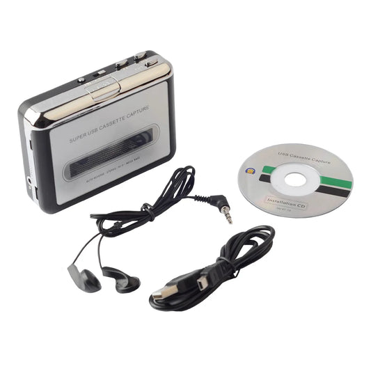 Customizable Mini USB to MP3 tape converter, CD player, PC Cassette Recorders Players Digispots