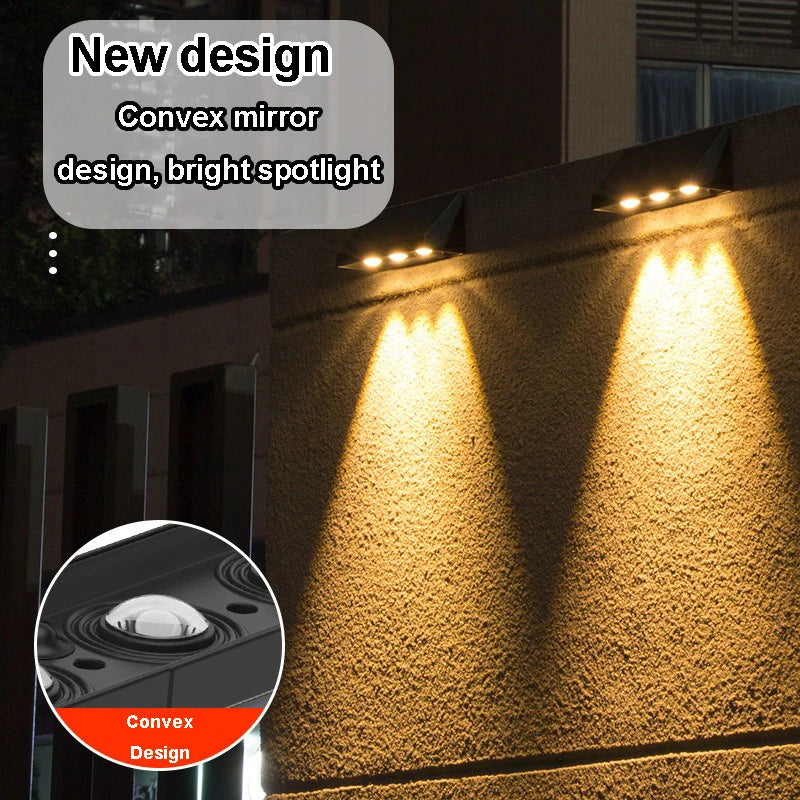 Porch wall lamp warm white amber glow evening