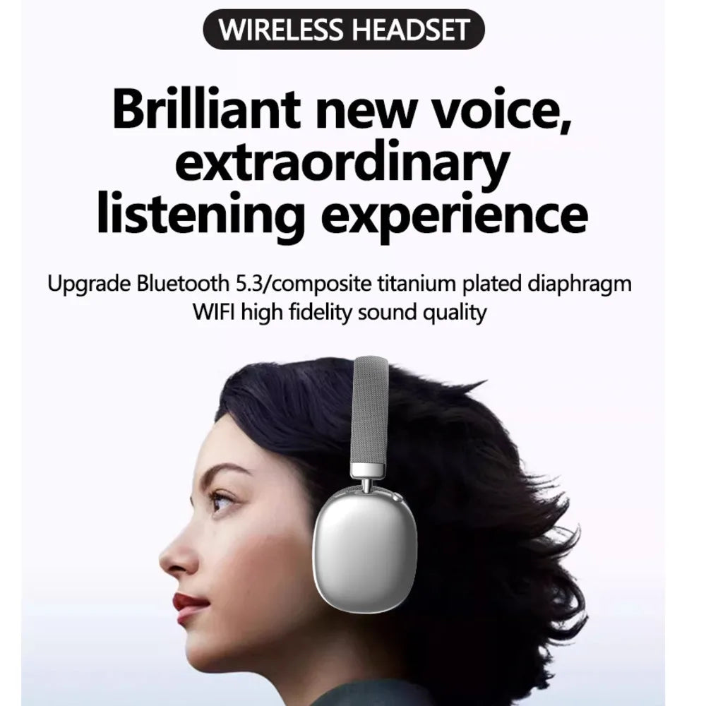 Over-Ear Wireless Gaming Headphones – Bluetooth, Noise Cancelling Mic & TF Card Support Digispots