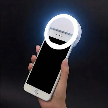 LED selfie ring light rechargeable clip-on fill light for phone 4 colours