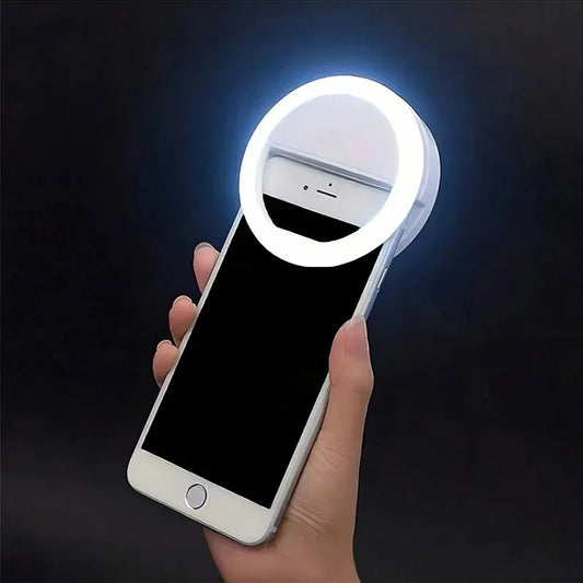LED selfie ring light rechargeable clip-on fill light for phone 4 colours