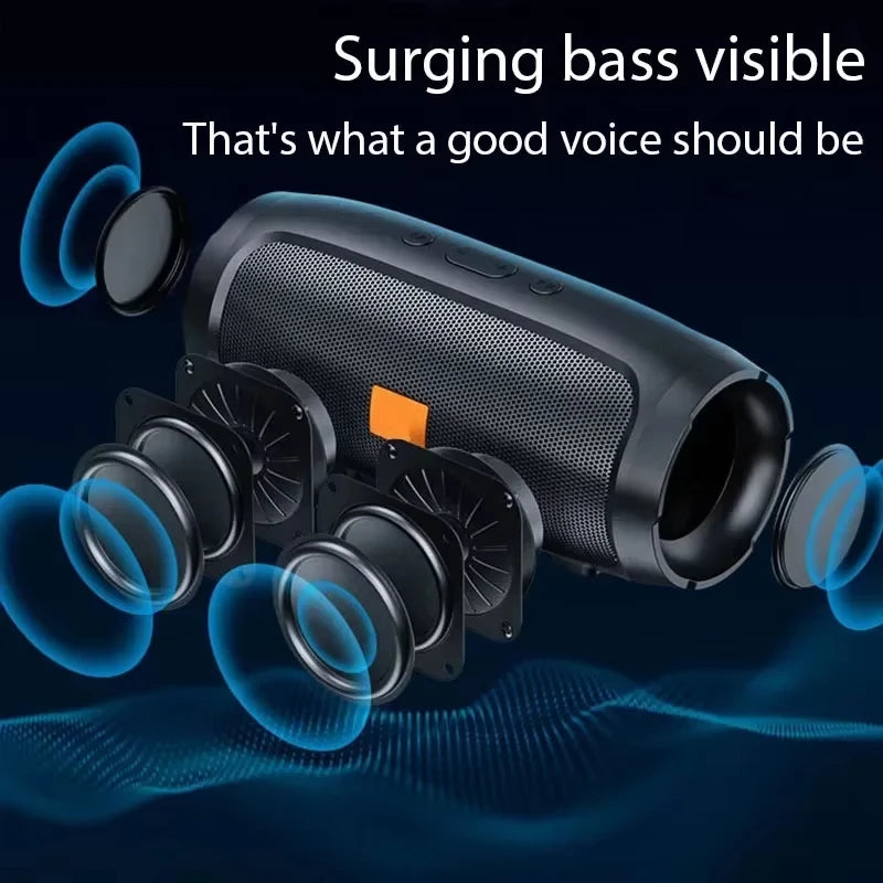 Lenovo Bluetooth Speaker – Dual Stereo Sound, Subwoofer, TF Card & FM Radio Digispots