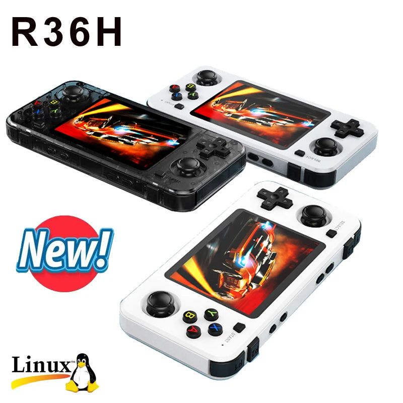 R36H Retro Handheld Console – Open-Source Linux, 3.5" IPS Screen & Classic Games Digispots