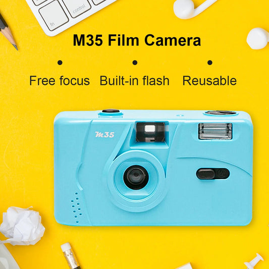 Kodak M35 Retro 35mm Film Camera – Reusable Manual Camera with Flash Digispots