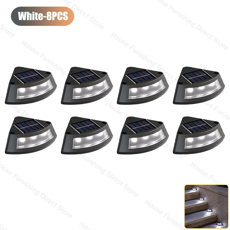 NEW Solar Step Lamp Outdoor Home Garden Staircase Patio Lights Steps Walkway Lights Solar Lamp outdoor LED Decorative Lights Digispots