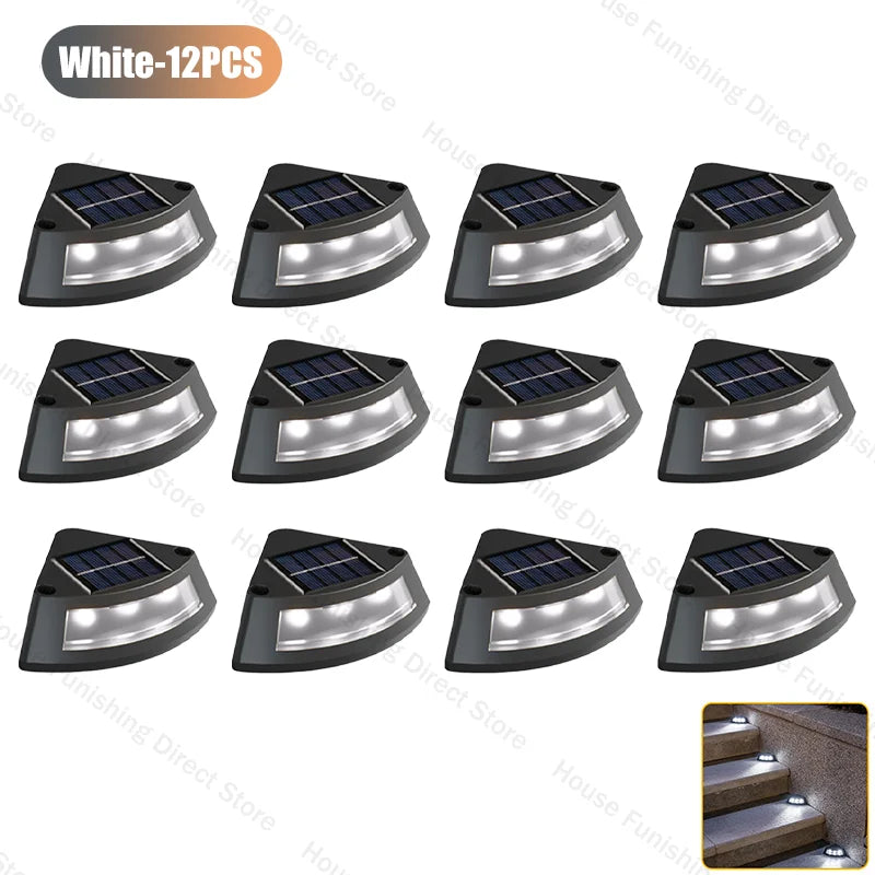 NEW Solar Step Lamp Outdoor Home Garden Staircase Patio Lights Steps Walkway Lights Solar Lamp outdoor LED Decorative Lights Digispots