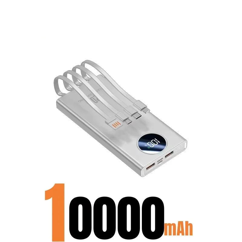 120W Super Fast Charging Power Bank – High Capacity with Digital Display & Built-in Cables Digispots