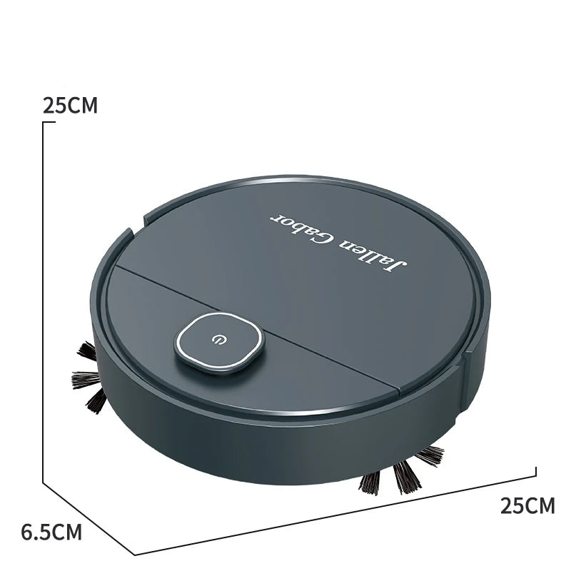 Robot vacuum in home living room cleaning demonstration