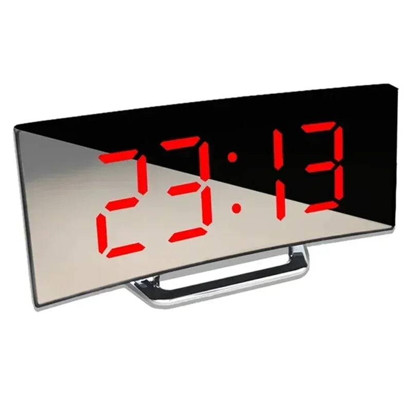 Desk clock close up large LED digit display