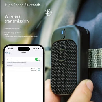 Mini Clip Bluetooth Speaker – Magnetic Mount, Waterproof & Built-in Mic for Outdoor Sports Digispots
