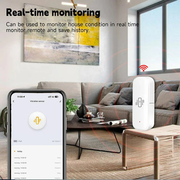 Vibration sensor installed on door or window frame