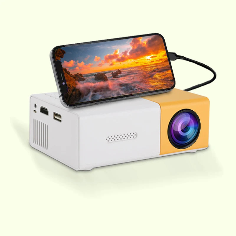 Mini projector EU plug power adapter included
