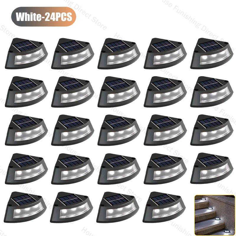 NEW Solar Step Lamp Outdoor Home Garden Staircase Patio Lights Steps Walkway Lights Solar Lamp outdoor LED Decorative Lights Digispots