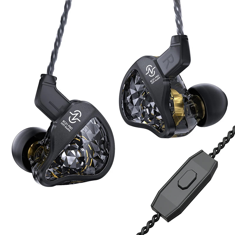 CCZ Harmony BC01 Pro Wired HIFI Earphones – Hybrid Driver, Zinc Alloy, With or Without Mic Digispots