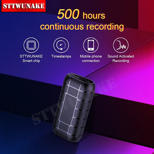 Mini Voice Activated Recorder – 500 Hours Recording, Professional Dictaphone Digispots