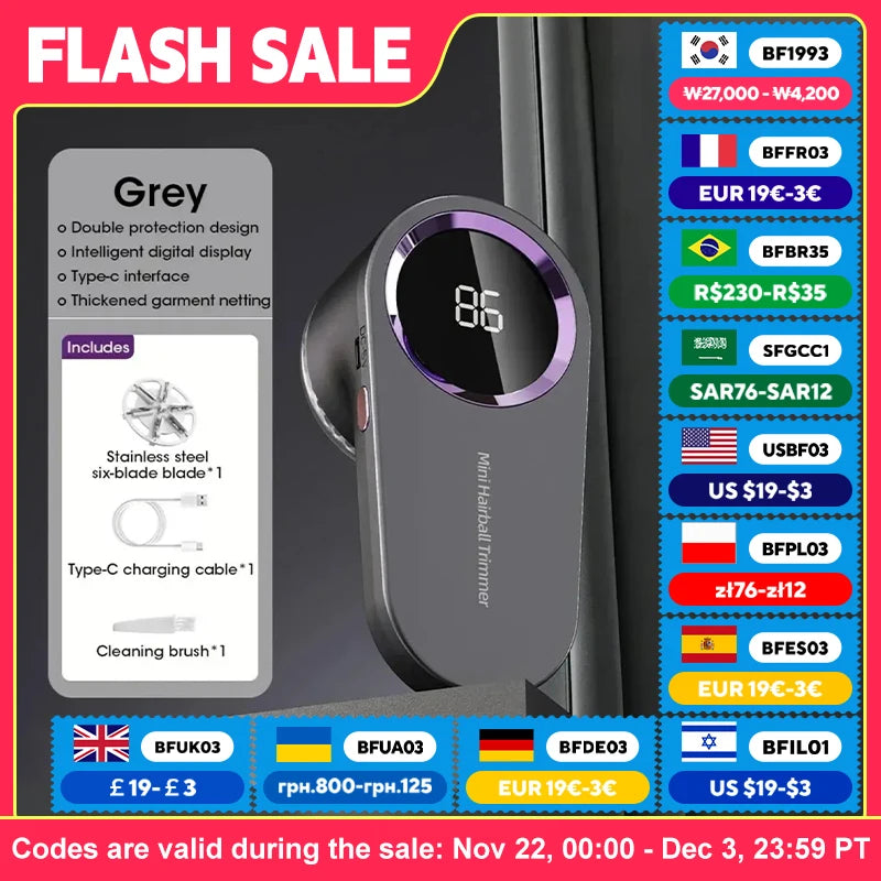 Electric fabric shaver USB rechargeable lint remover close up