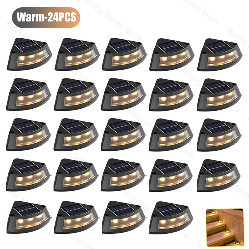 NEW Solar Step Lamp Outdoor Home Garden Staircase Patio Lights Steps Walkway Lights Solar Lamp outdoor LED Decorative Lights Digispots
