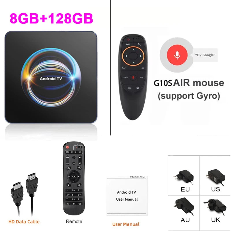 Android Media Box – 8K Playback, WiFi 6 & Bluetooth 5.4 Digispots
