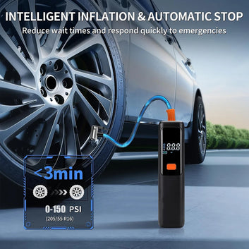 Wireless Air Pump 150psi – Portable Electric Tyre Inflator for Car, Bike & Motorcycle Digispots