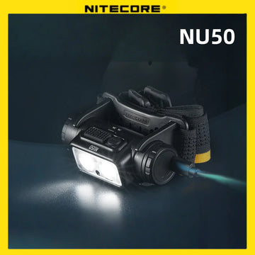 Original Nitecore NU50 Headlamp Running Head Light 1400 Lumen Lightweight Headlamp 4000mAh Battery USB-C Rechargeable Digispots