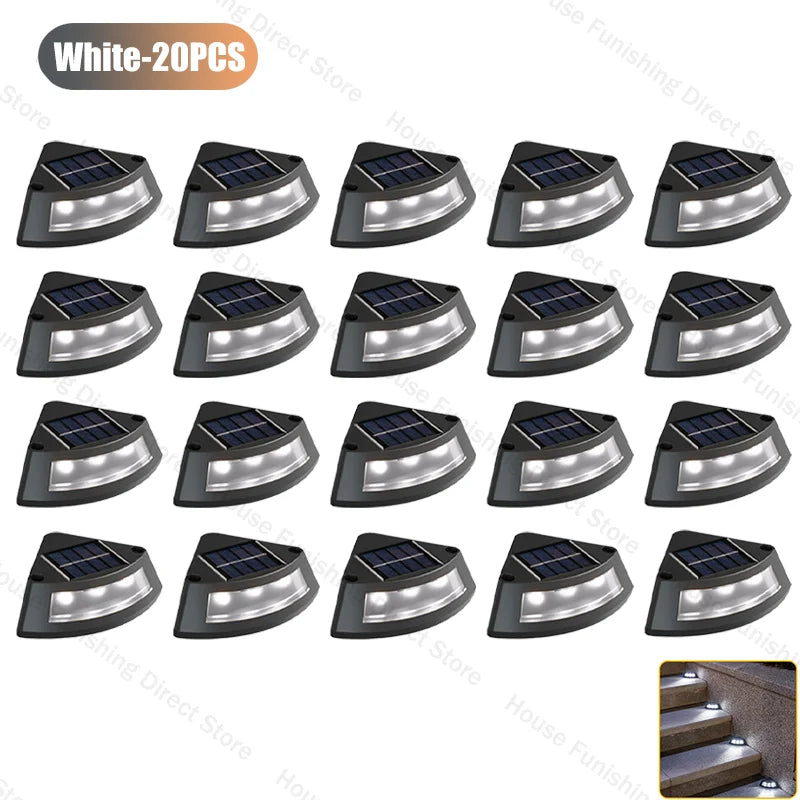 NEW Solar Step Lamp Outdoor Home Garden Staircase Patio Lights Steps Walkway Lights Solar Lamp outdoor LED Decorative Lights Digispots
