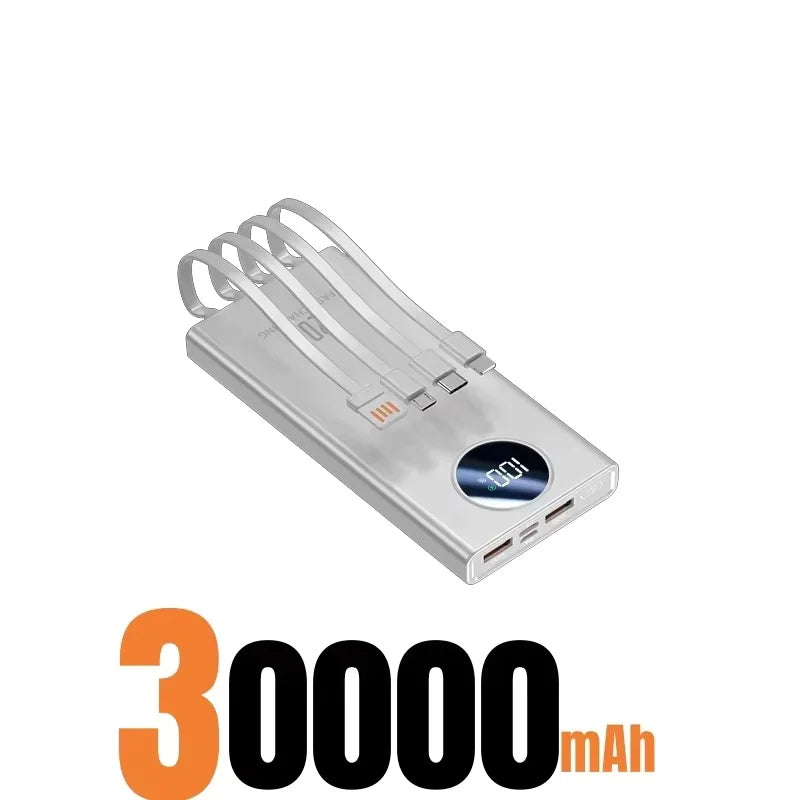 High capacity power bank colour options black white