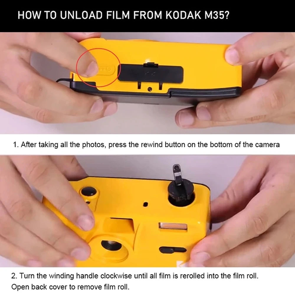Kodak M35 Retro 35mm Film Camera – Reusable Manual Camera with Flash Digispots