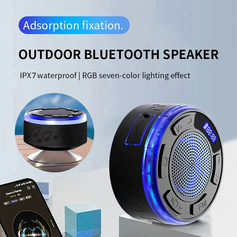 Waterproof Bluetooth Shower Speaker – IPX7, Suction Cup Mount Digispots