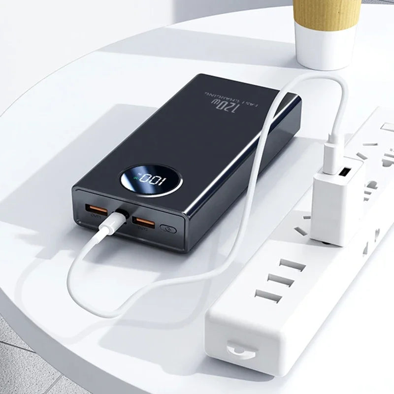 Power bank 120W super fast charging output ports