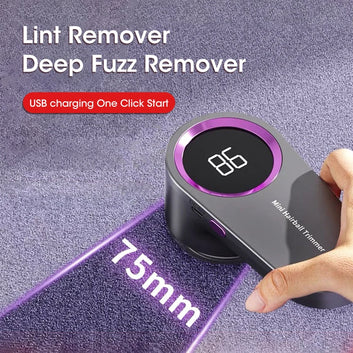 Fabric shaver LED display battery level indicator