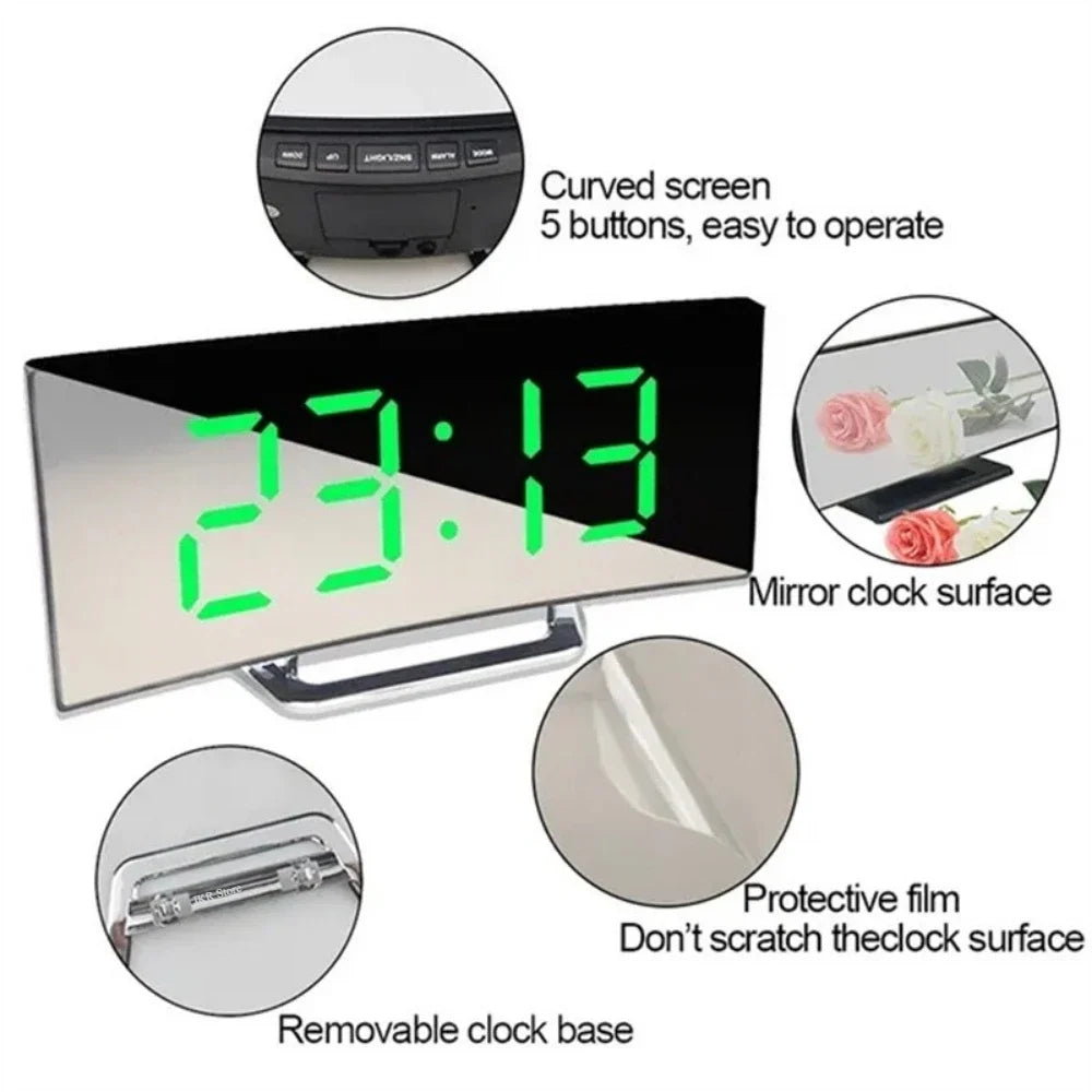 Smart alarm clock colour options black white