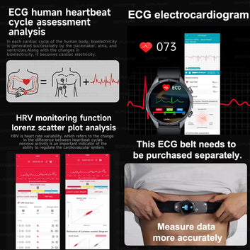 2026 New Nursing level Pulse therapy Health Smartwatch Men ECG+PPG Blood pressure lipid CES sleep aid Body fat BMI Men Braceles Digispots