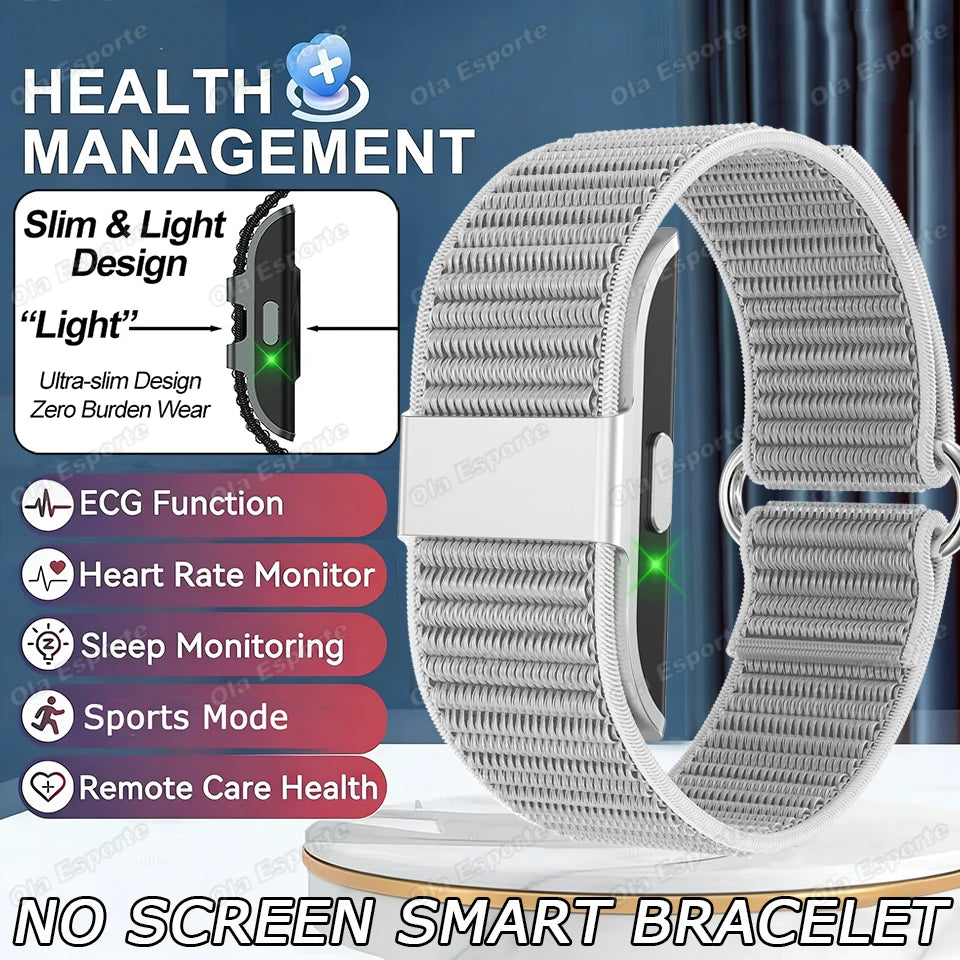 No-Screen Fitness Tracker Bracelet – Heart Rate, Sleep Monitor & Pedometer, Waterproof Digispots