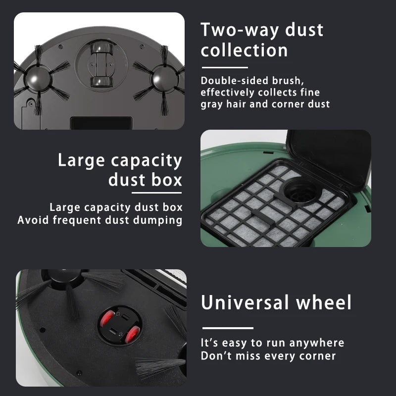 3-in-1 robot vacuum navigation sensors and charging base