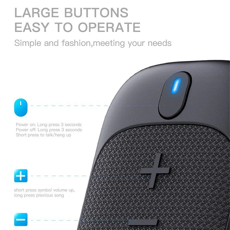 Mini Clip Bluetooth Speaker – Magnetic Mount, Waterproof & Built-in Mic for Outdoor Sports Digispots